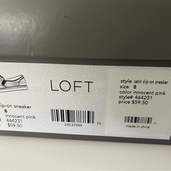 NIB - Loft Slip on Sneaker, Innocent Pink, Size 8 - Picture 2 of 2